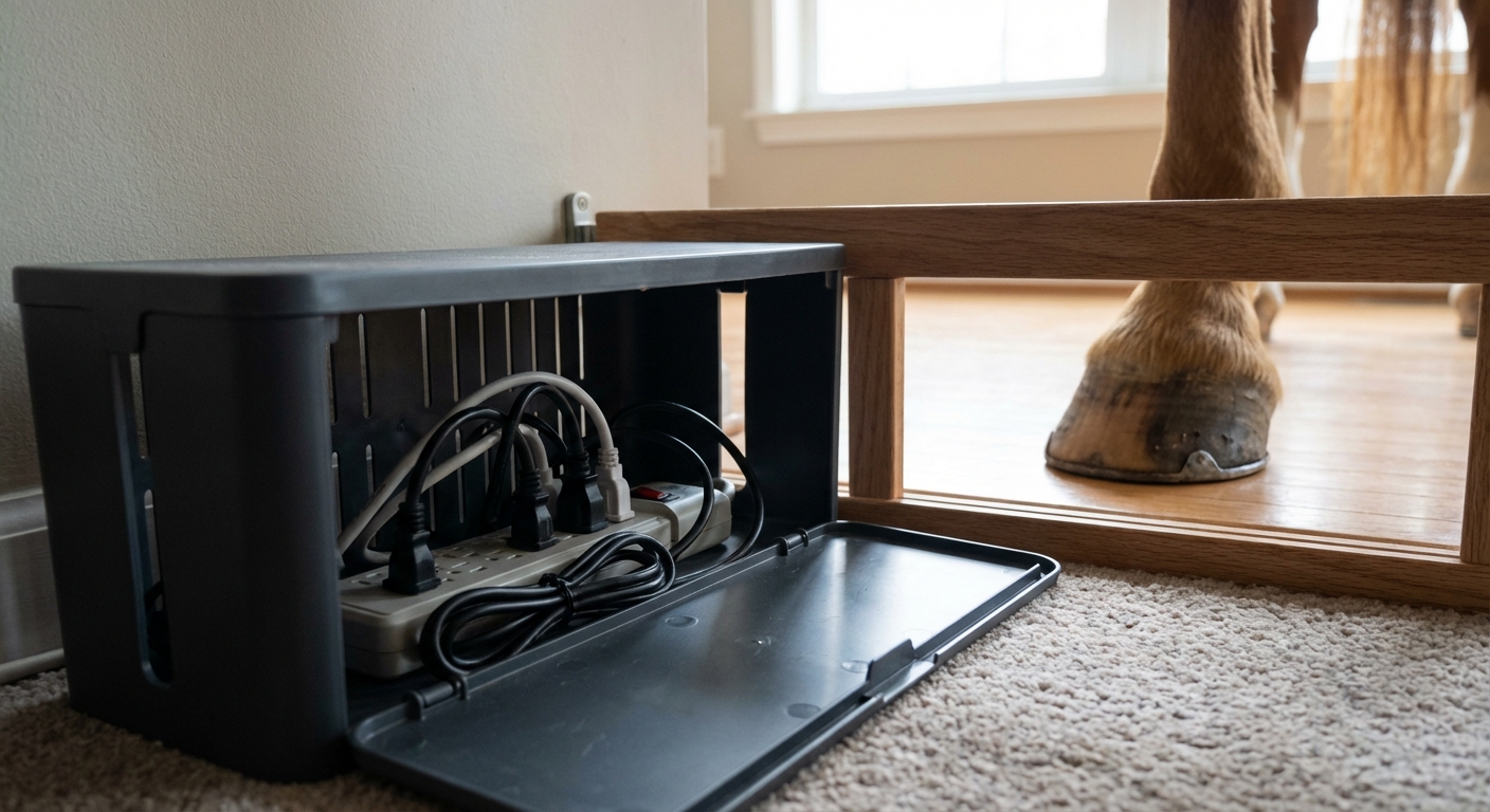 Home Office w towarzystwie konia – jak wyciszyć rżenie podczas ważnych wideokonferencji i zabezpieczyć kable